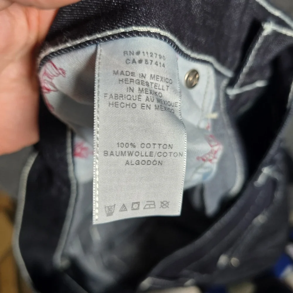 True Religion Jeans Mens 44 Rocco Skinny No Flaps Body Rinse‎ Dark Blue NEW $163
